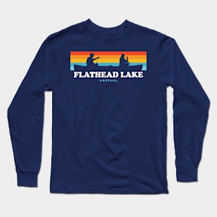 Flathead Lake Montana Canoe Long Sleeve T-Shirt